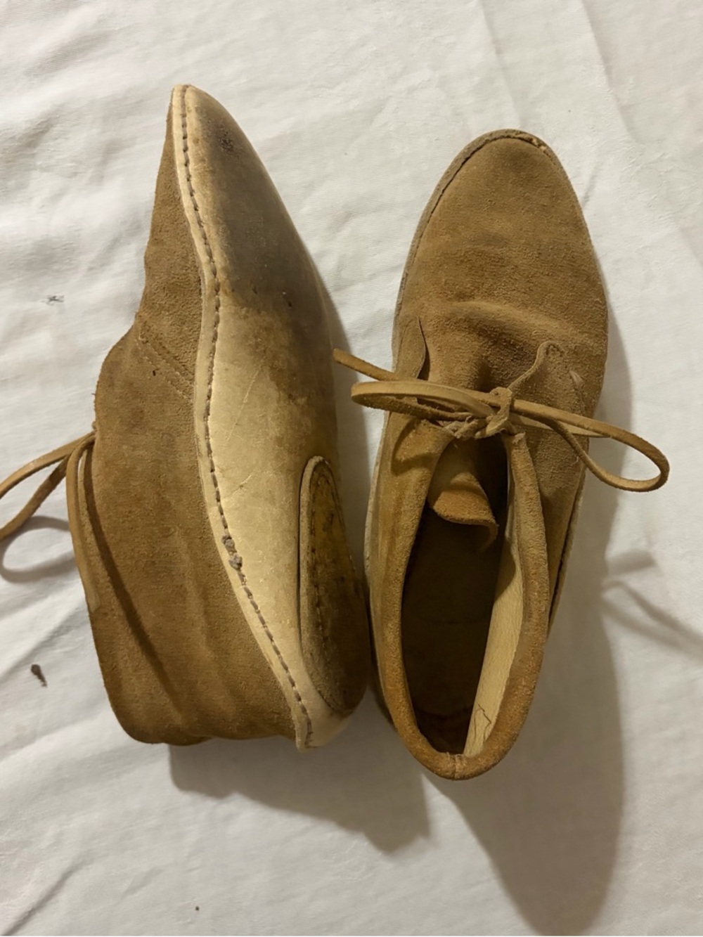 Vintage 70's leather shoes 8N - Picture 2 of 3